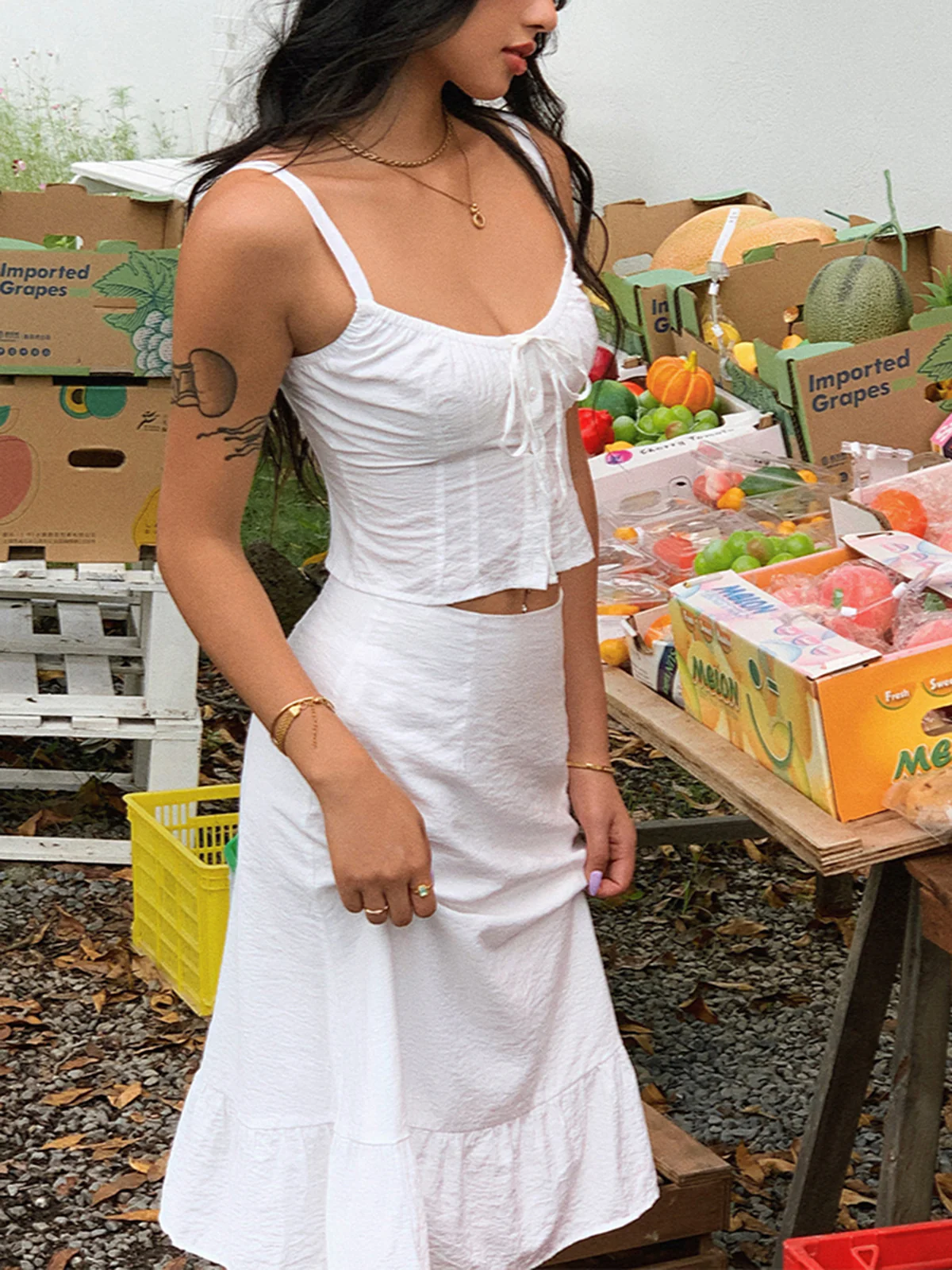 Cowgirl Aesthetics Corset Two Piece Skirt Set - Takermore