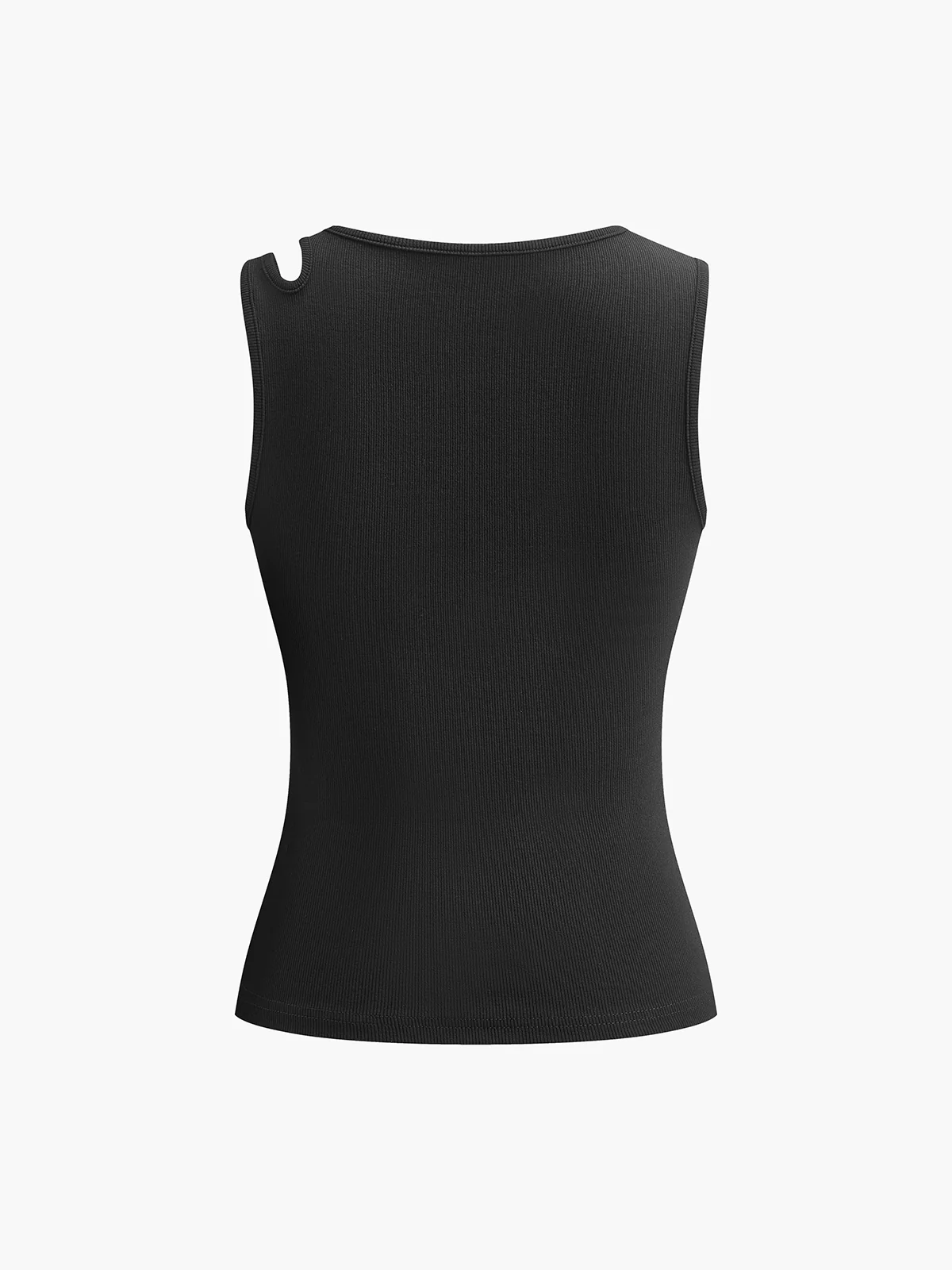 Semi-Sheer Cutout Tank Top - Takermore
