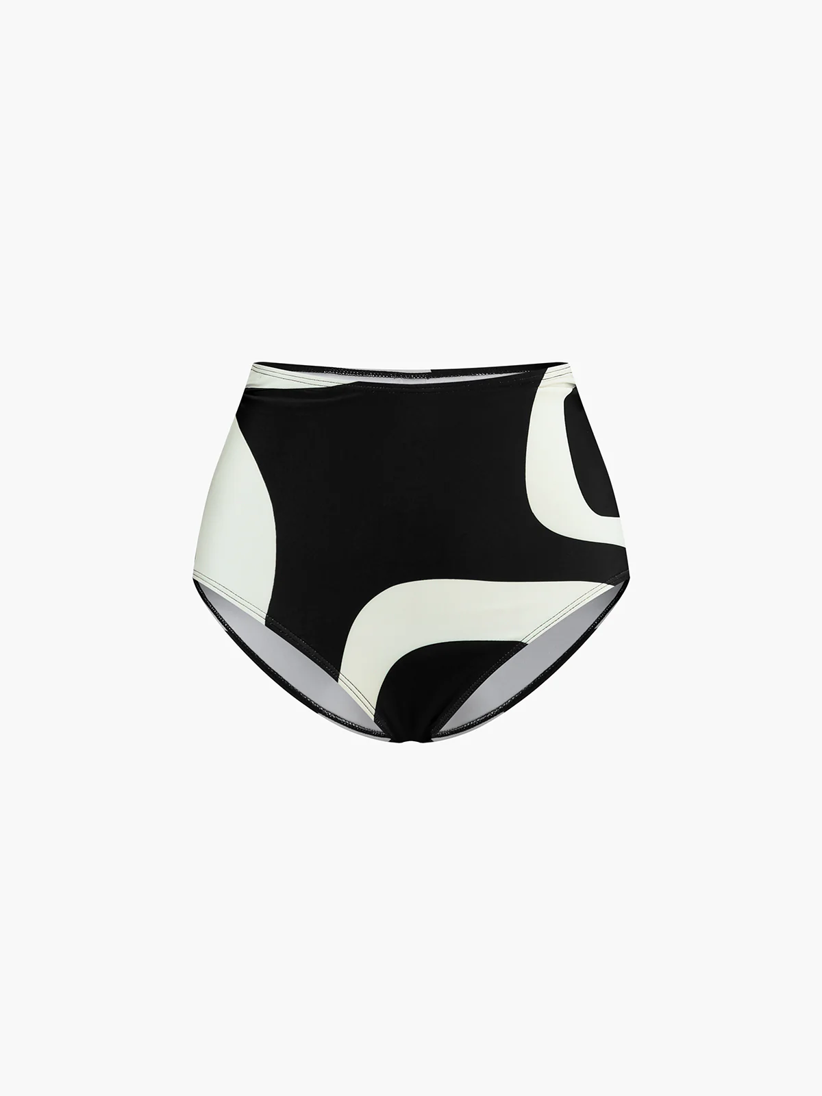 Two-Tone Asymmetrical Neck Bikini Set - Takermore