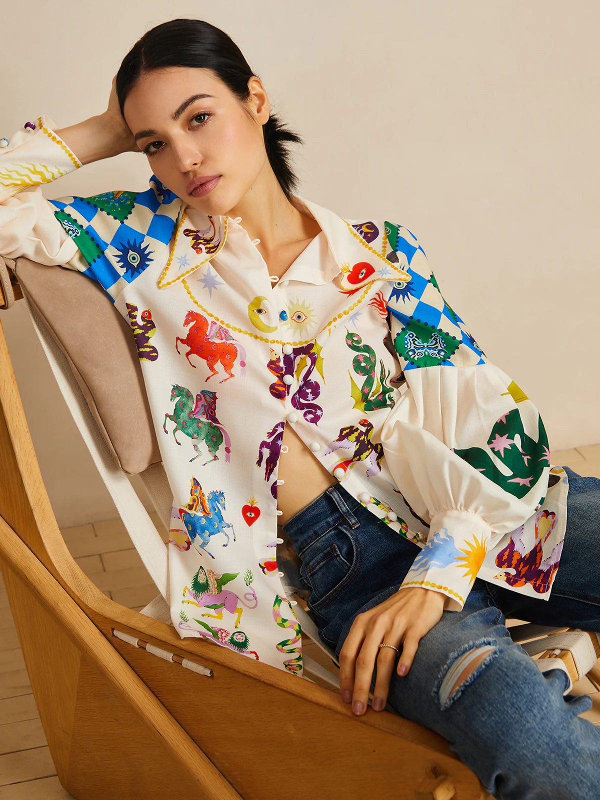 All Over Print Long Sleeve Shirt - Takermore