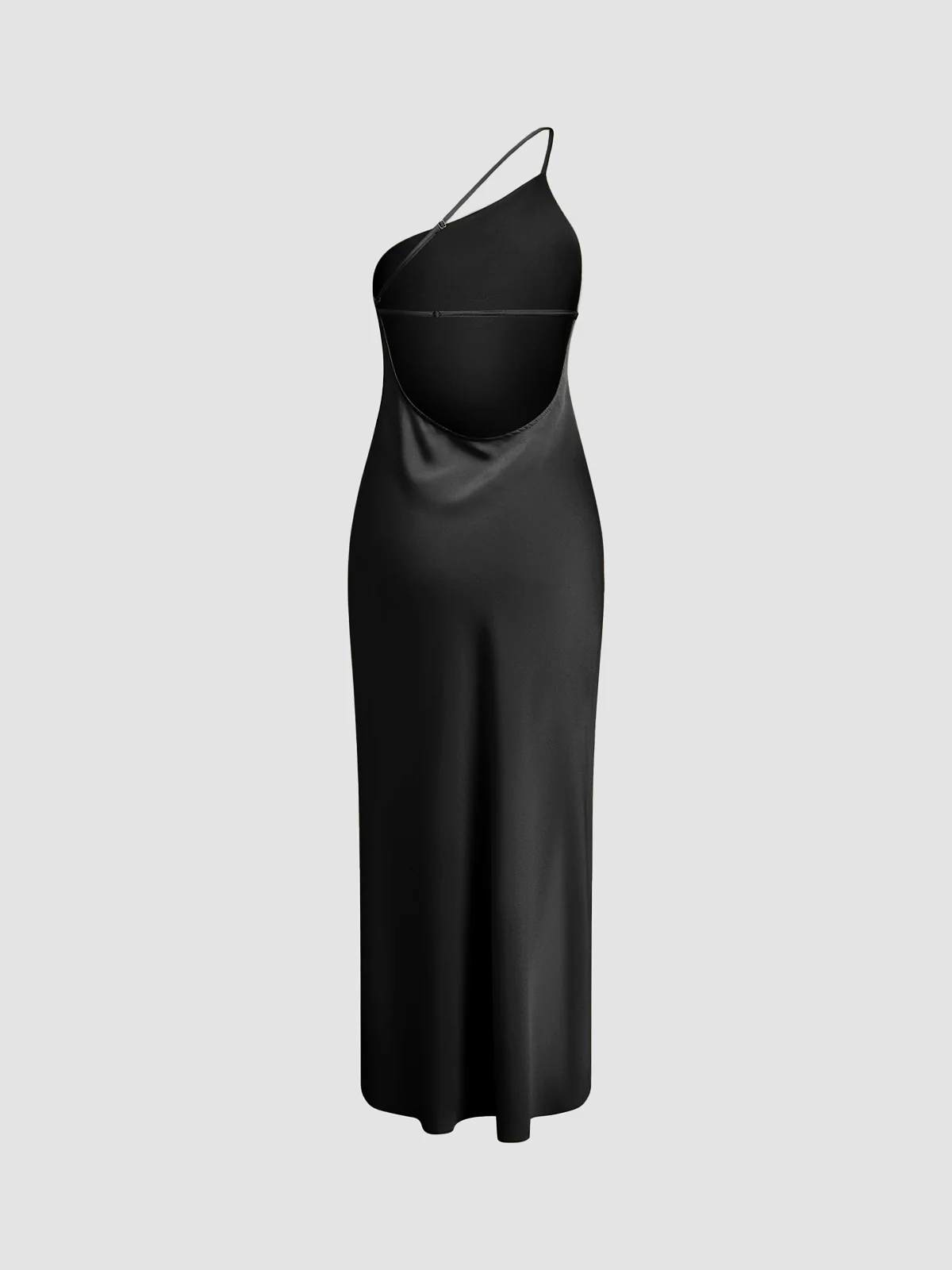 Moonlight Open Back Satin Slit Long Dress - Takermore