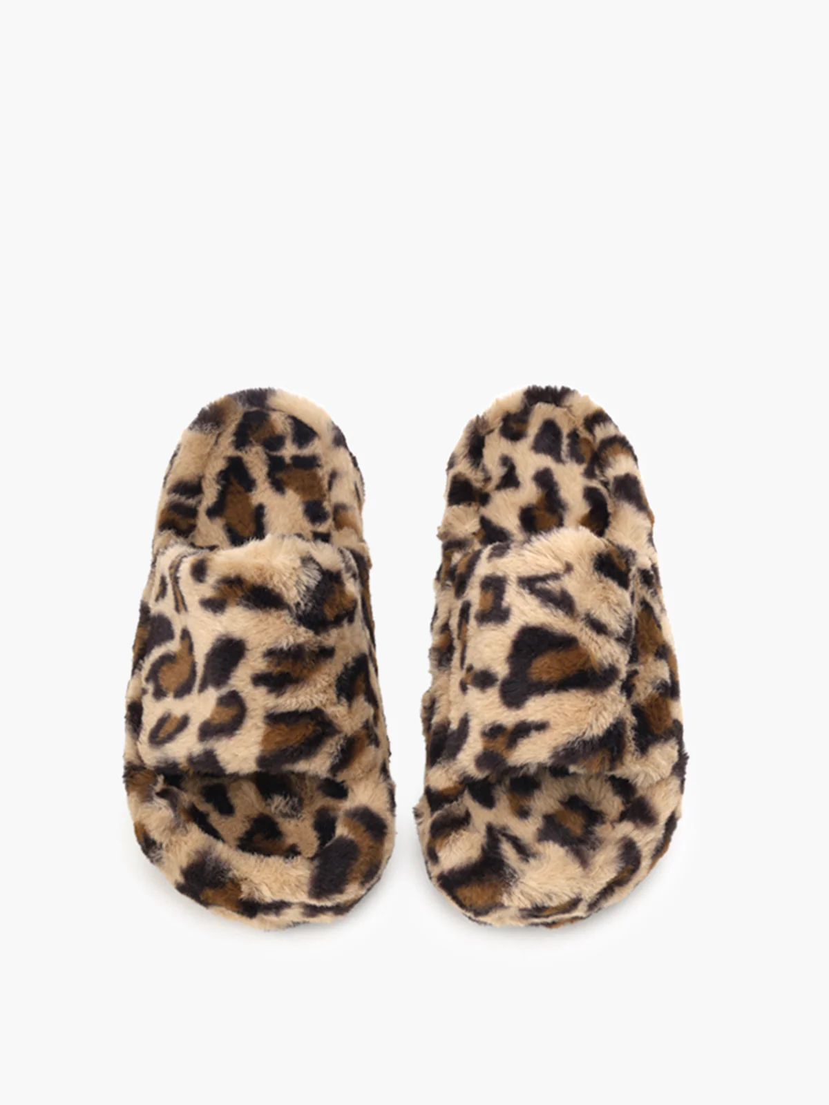 Leopard Fuzzy Platform Slippers - Takermore