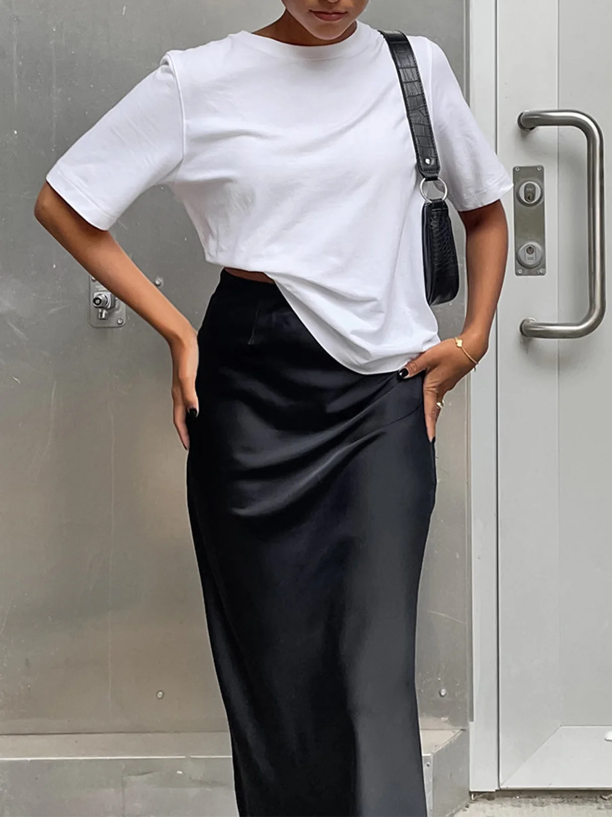 Utility Satin Maxi Skirt - Takermore