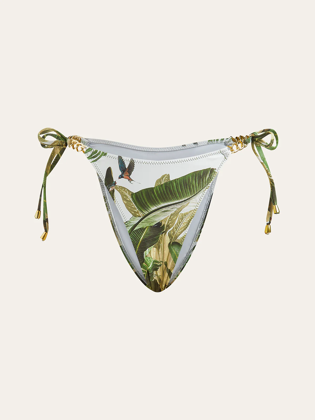 Print Chain Tie-Side Bikini Bottom - Takermore