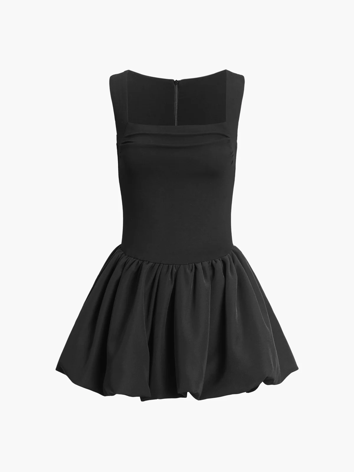 Low Cut Square Neck Short Dress - Takermore