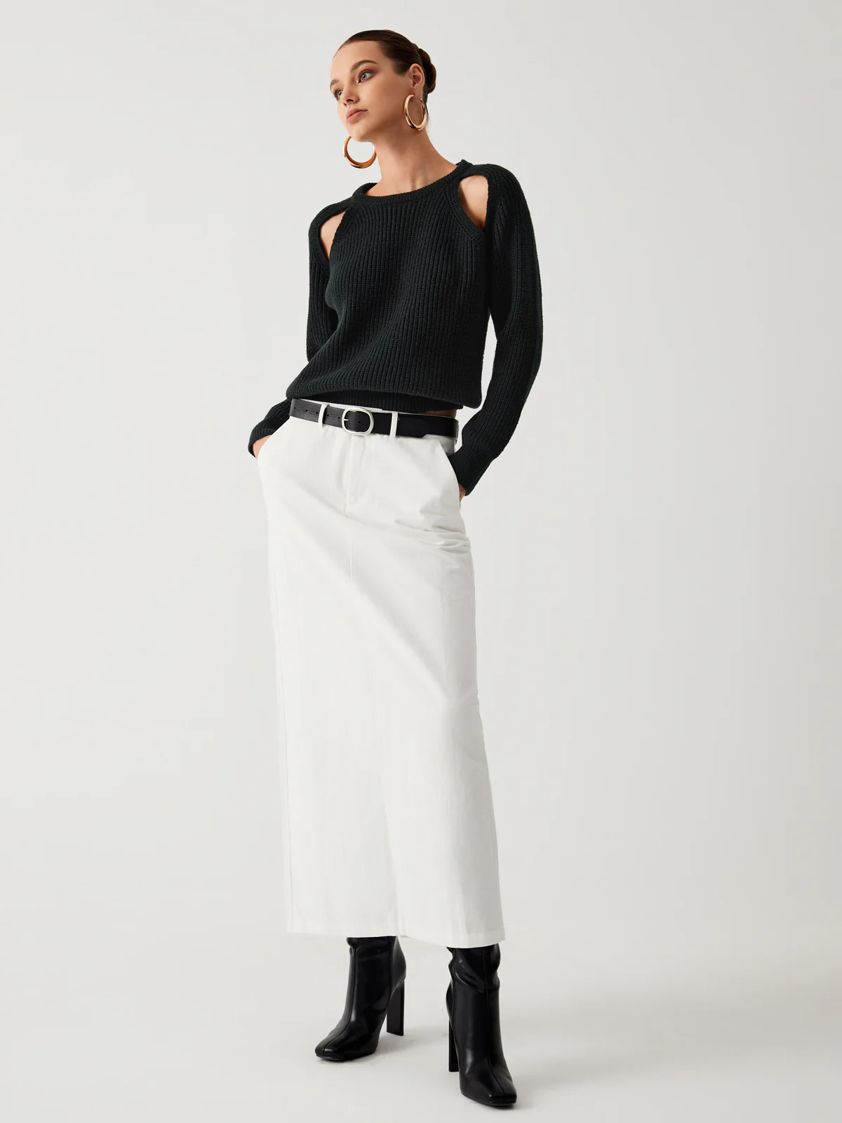 Keep Me Close Cutout Sweater - Takermore