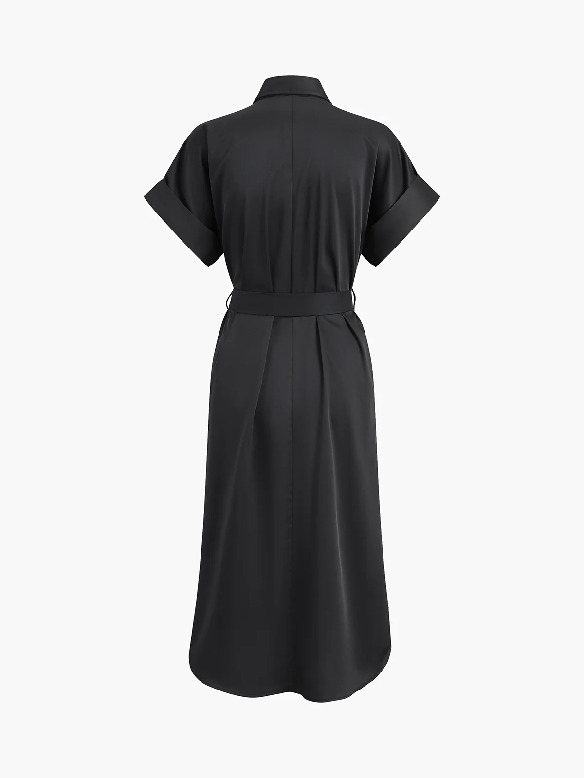 Polo Pockets Tied Midi Dress - Takermore