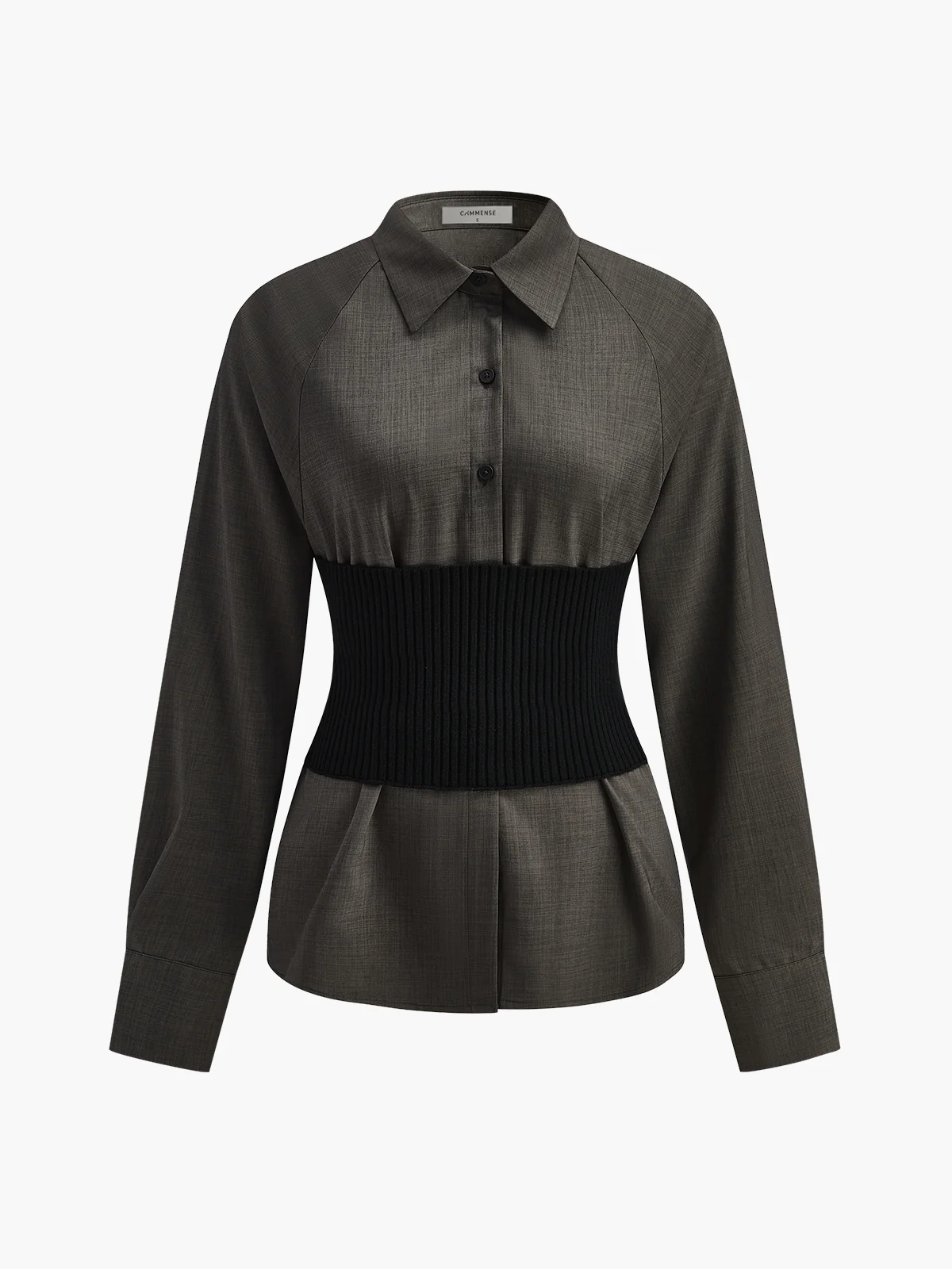 Belted Cinched Waist Polo Shirt - Takermore