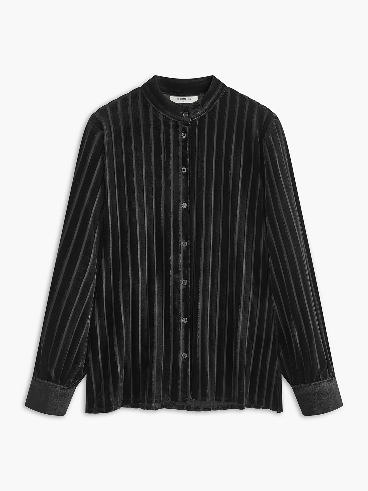 Semi-Sheer Pinstripe Button Polo Shirt - Takermore