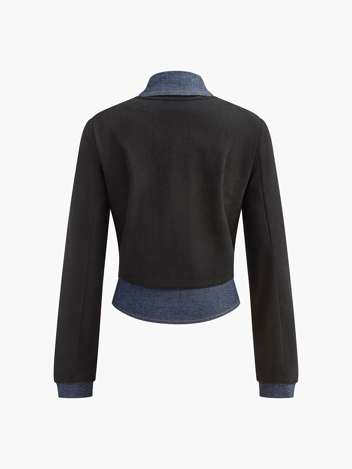 2 in 1 Denim Panel Polo Shirt - Takermore