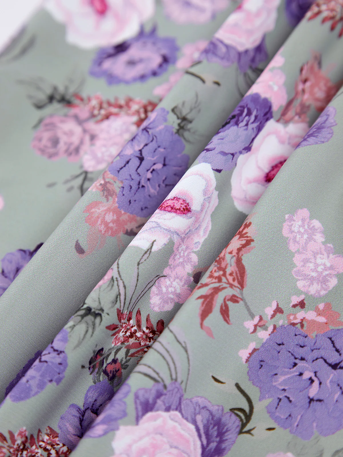 Vintage Floral Slit Midi Dress - Takermore