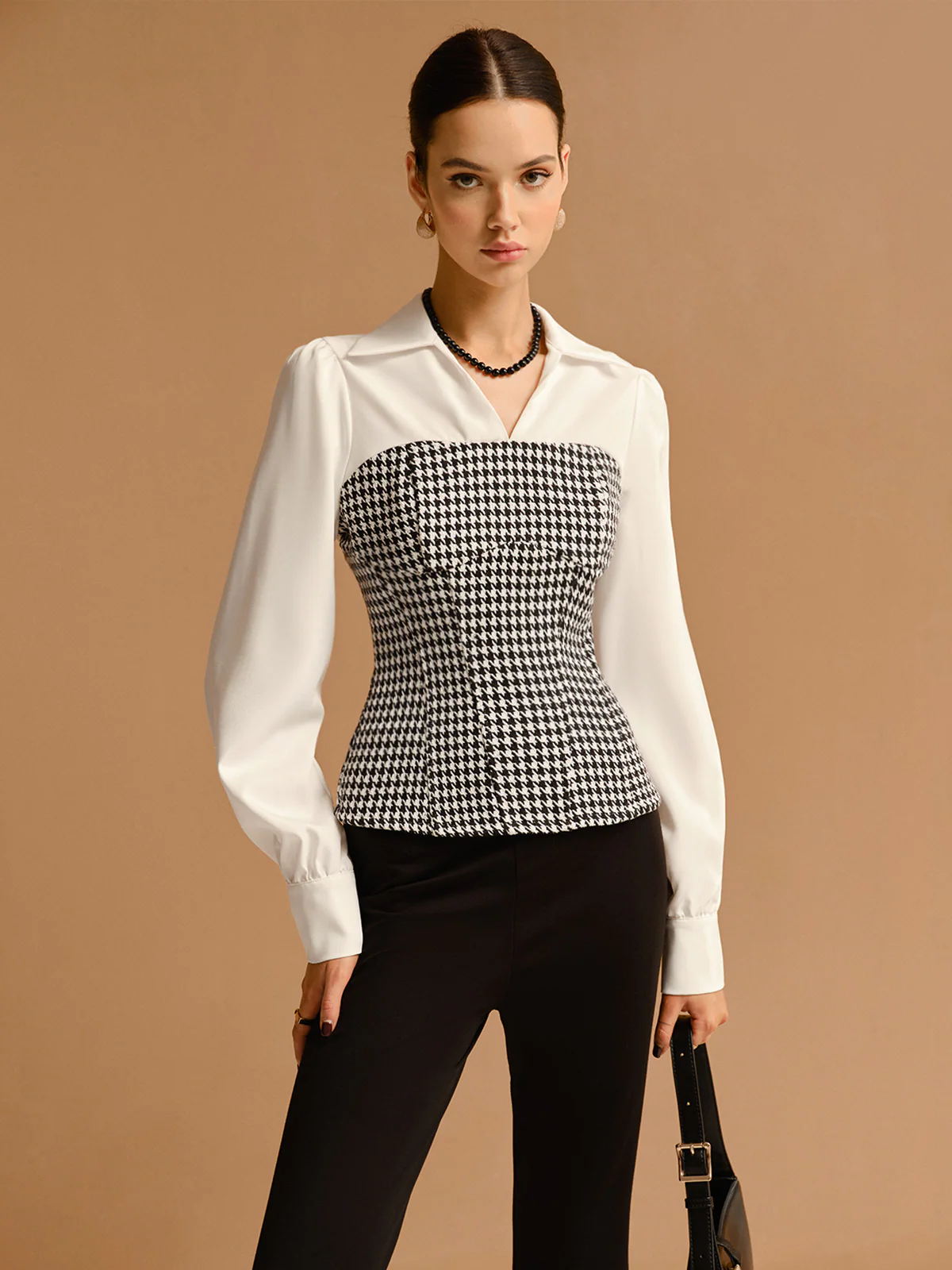 2 in 1 Houndtooth Polo Shirt - Takermore