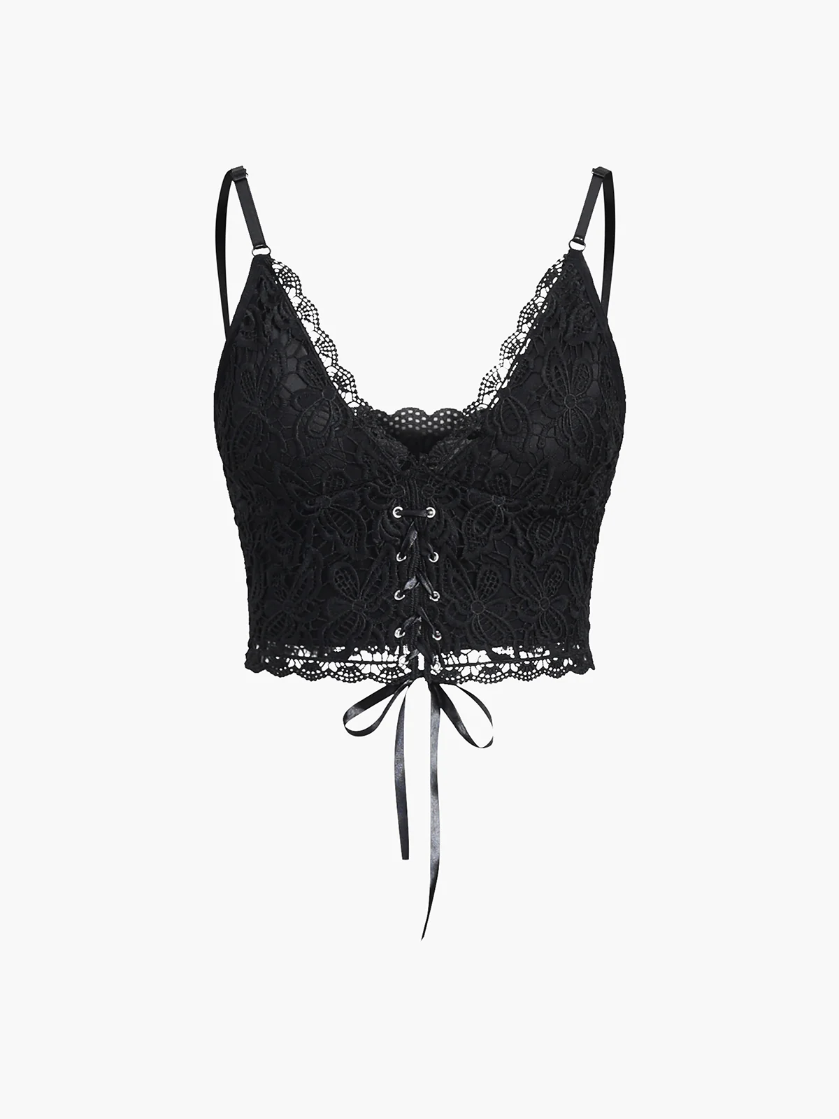 Lace Up Backless Cami Top - Takermore