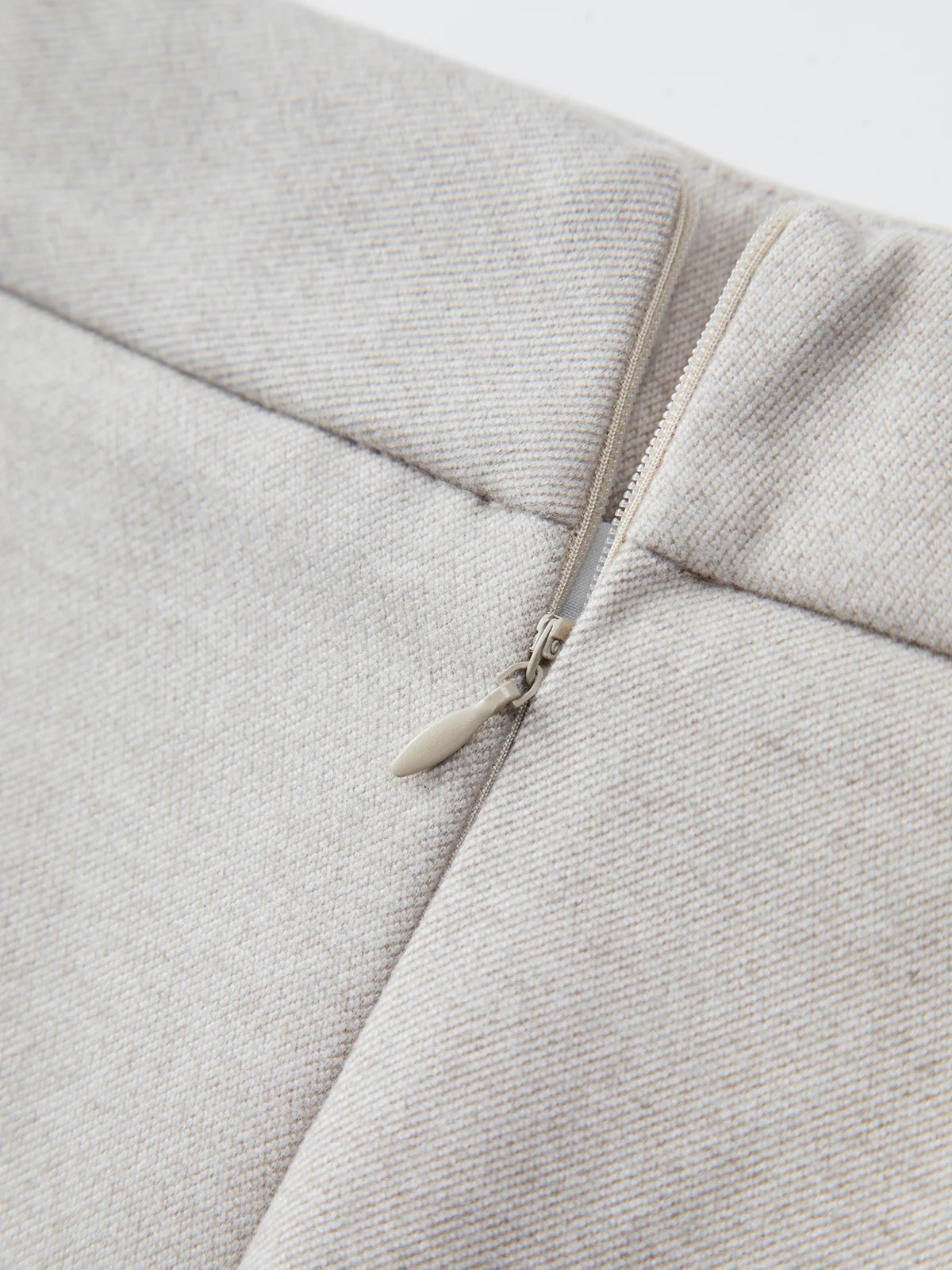 Ivory Glow Zip Up Skirt - Takermore