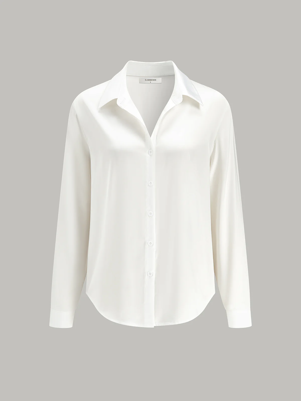 Long-Sleeve Spread Collar Buttoned Shirt - Takermore