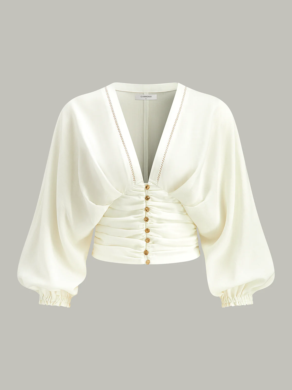 Ruched Buttoned Top - Takermore