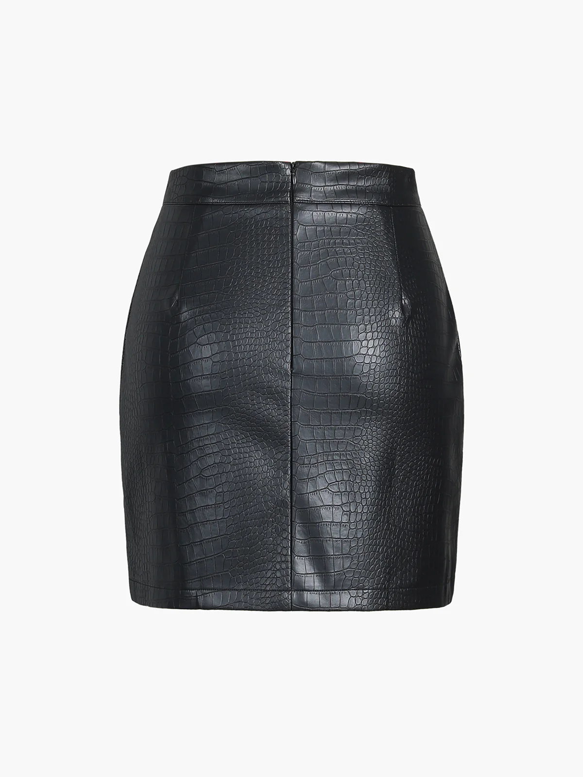 Faux Leather Textured Mini Skirt - Takermore